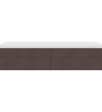 Ottoman-Bett mit Matratze Dunkelbraun 90x200 cm Stoff