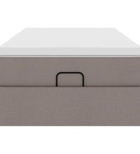 Ottoman-Bett mit Matratze Taupe 90x200 cm Stoff