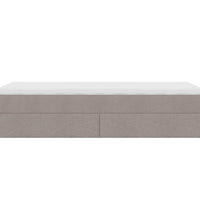 Ottoman-Bett mit Matratze Taupe 90x200 cm Stoff