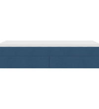 Ottoman-Bett mit Matratze Blau 90x200 cm Stoff