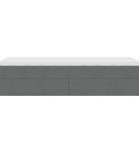 Ottoman-Bett mit Matratze Dunkelgrau 100x200 cm Stoff