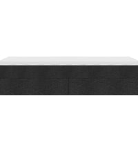 Ottoman-Bett mit Matratze Schwarz 100x200 cm Stoff