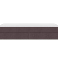 Ottoman-Bett mit Matratze Dunkelbraun 100x200 cm Stoff