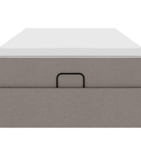 Ottoman-Bett mit Matratze Taupe 100x200 cm Stoff