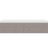 Ottoman-Bett mit Matratze Taupe 100x200 cm Stoff