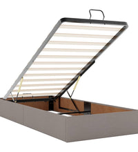 Ottoman-Bett mit Matratze Taupe 100x200 cm Stoff