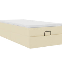 Ottoman-Bett mit Matratze Creme 100x200 cm Stoff