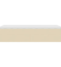 Ottoman-Bett mit Matratze Creme 100x200 cm Stoff