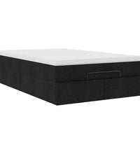 Ottoman-Bett mit Matratze Schwarz 120x200 cm Stoff