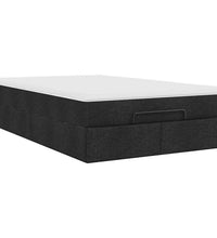 Ottoman-Bett mit Matratze Schwarz 120x200 cm Stoff