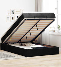 Ottoman-Bett mit Matratze Schwarz 120x200 cm Stoff