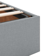 Ottoman-Bett mit Matratze Hellgrau 140x200 cm Stoff