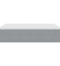 Ottoman-Bett mit Matratze Hellgrau 140x200 cm Stoff