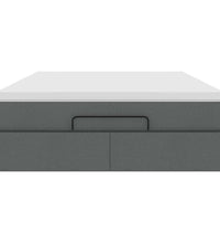 Ottoman-Bett mit Matratze Dunkelgrau 140x200 cm Stoff