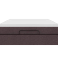 Ottoman-Bett mit Matratze Dunkelbraun 140x200 cm Stoff