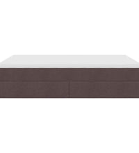 Ottoman-Bett mit Matratze Dunkelbraun 140x200 cm Stoff