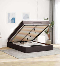 Ottoman-Bett mit Matratze Dunkelbraun 140x200 cm Stoff