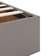 Ottoman-Bett mit Matratze Taupe 140x200 cm Stoff