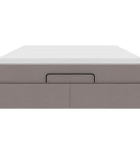 Ottoman-Bett mit Matratze Taupe 140x200 cm Stoff