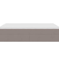 Ottoman-Bett mit Matratze Taupe 140x200 cm Stoff