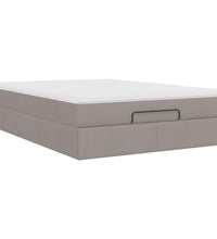 Ottoman-Bett mit Matratze Taupe 140x200 cm Stoff