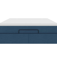 Ottoman-Bett mit Matratze Blau 140x200 cm Stoff