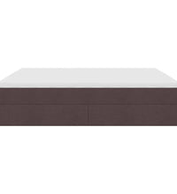Ottoman-Bett mit Matratze Dunkelbraun 160x200 cm Stoff