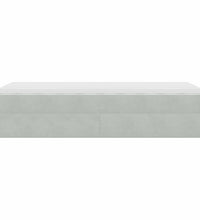 Ottoman-Bett mit Matratze Hellgrau 80x200 cm Samt