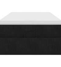 Ottoman-Bett mit Matratze Schwarz 80x200 cm Samt