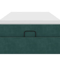 Ottoman-Bett mit Matratze Dunkelgrün 80x200 cm Samt