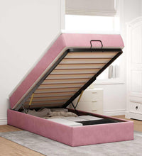 Ottoman-Bett mit Matratze Rosa 80x200 cm Samt