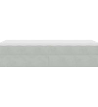 Ottoman-Bett mit Matratze Hellgrau 90x190 cm Samt