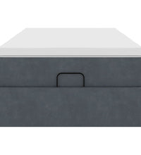 Ottoman-Bett mit Matratze Dunkelgrau 90x190 cm Samt