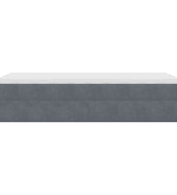 Ottoman-Bett mit Matratze Dunkelgrau 90x190 cm Samt