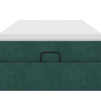 Ottoman-Bett mit Matratze Dunkelgrün 90x190 cm Samt