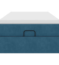 Ottoman-Bett mit Matratze Dunkelblau 90x190 cm Samt