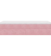Ottoman-Bett mit Matratze Rosa 90x190 cm Samt