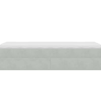 Ottoman-Bett mit Matratze Hellgrau 90x200 cm Samt