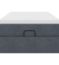 Ottoman-Bett mit Matratze Dunkelgrau 90x200 cm Samt