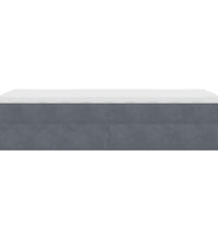 Ottoman-Bett mit Matratze Dunkelgrau 90x200 cm Samt