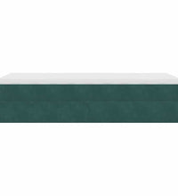 Ottoman-Bett mit Matratze Dunkelgrün 90x200 cm Samt