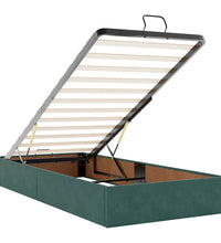 Ottoman-Bett mit Matratze Dunkelgrün 90x200 cm Samt