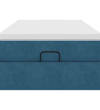 Ottoman-Bett mit Matratze Dunkelblau 90x200 cm Samt