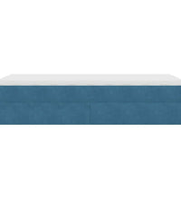 Ottoman-Bett mit Matratze Dunkelblau 90x200 cm Samt