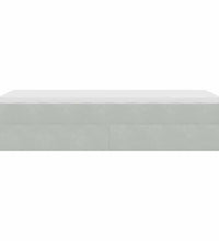 Ottoman-Bett mit Matratze Hellgrau 100x200 cm Samt