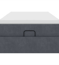 Ottoman-Bett mit Matratze Dunkelgrau 100x200 cm Samt
