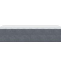 Ottoman-Bett mit Matratze Dunkelgrau 100x200 cm Samt