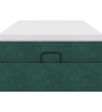 Ottoman-Bett mit Matratze Dunkelgrün 100x200 cm Samt