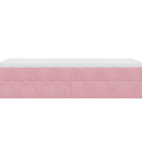 Ottoman-Bett mit Matratze Rosa 100x200 cm Samt