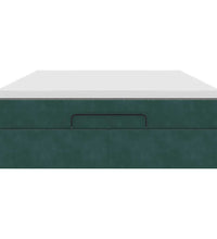 Ottoman-Bett mit Matratze Dunkelgrün 140x200 cm Samt